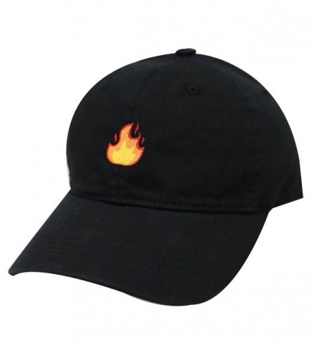 City Hunter C104 Fire Cotton Baseball Dad Cap 18 Colors - Black - CA17YEGN22A