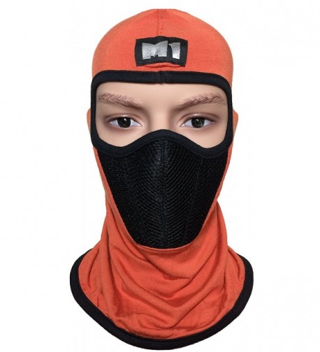 M1 Full Face Cover Balaclava Protecting Filter Face Mask Orange (BALA-ORAN-FILT) - CG12O8RTCYE
