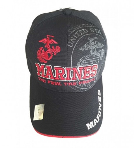 Aesthetinc U.S. Military Marines Officially Licensed Cap Hat - Black - CB11WPHBUKH