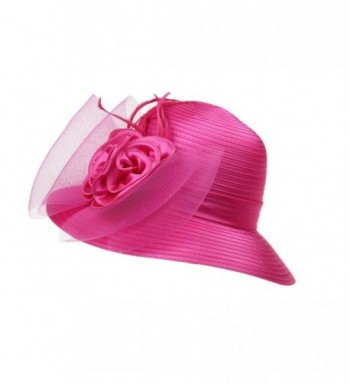 Dantiya Womens Organza Kentucky Style Rose in Women's Sun Hats