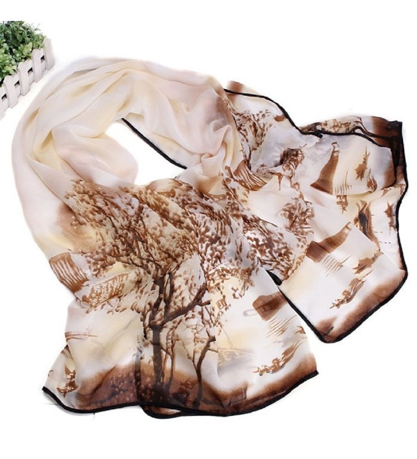 WensLTD Hotsale! Women Tree Pattern Scarf Shawl Scarf - B - CO125Q2TC8J