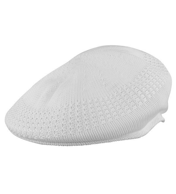 Trendy Apparel Shop Plain Classic IVY Mesh Fitted Cap - White - CL1886UNOHN