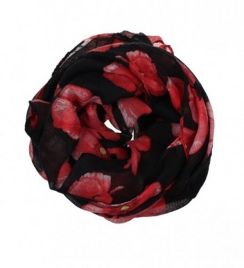 Wensltd Clearance Poppy Print Floral in Fashion Scarves