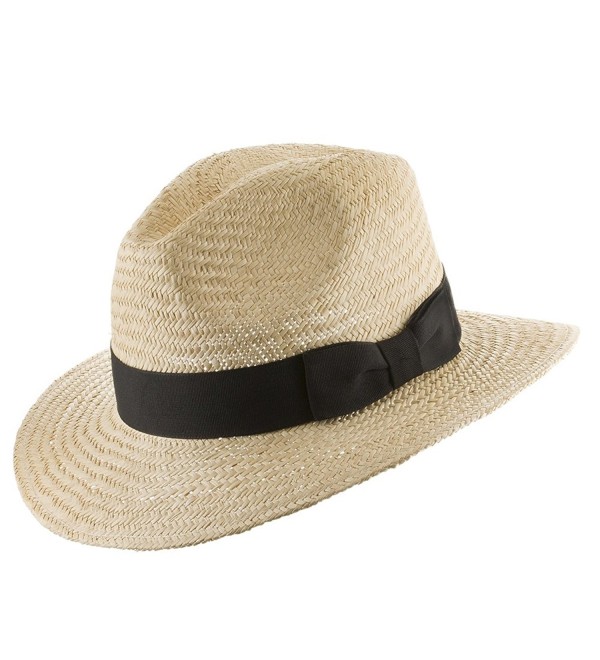 Ultrafino Casual Safari Jack Panama Outdoors Natural Straw Hat - Natural - CI11XZNHRVV