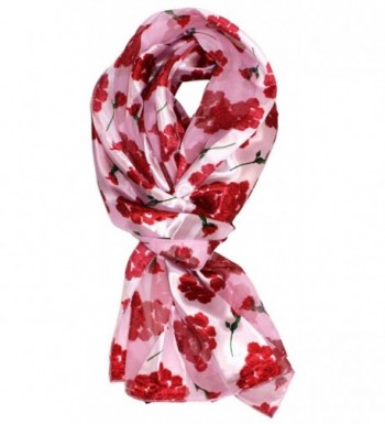 Ted and Jack - Valentines Day Silk Feel Scarf - Pink Roses - CE12BW7LCDF