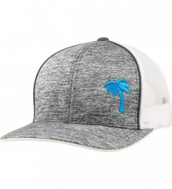 Trucker Hat - Palm Tree Series - by Lindo - Static Gray/Aqua - CN18590DWWY