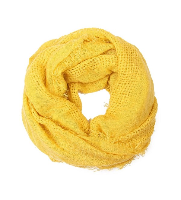 MYS Collection Soft Fall Infinity Circle Loop Scarf - Mustard - CX12MF2PXJF