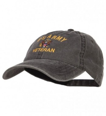 E4hats Veteran Military Embroidered Washed