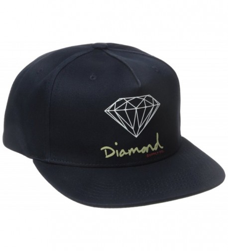 Diamond Supply Co Men's OG Script Brilliant Snapback - Navy - CN12BMIKAFT