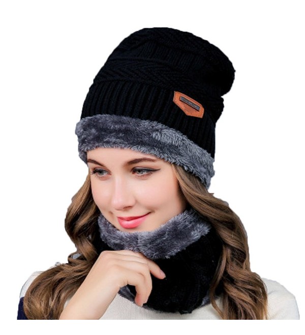 Womens Slouchy Beanie Winter Hat Knit Warm Chunky Beanie Snow Ski Skull Cap - CN18840XQY2