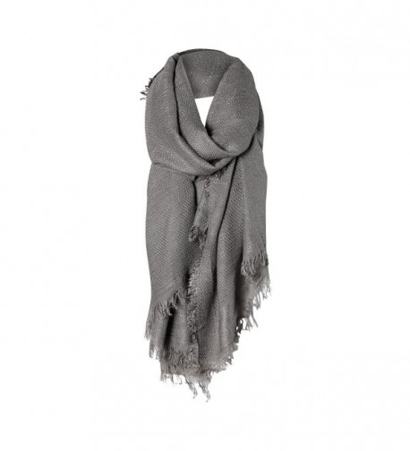 Charcoal Gray Solid Cozy Color Womens Fashion Warm Winter Blanket Scarf Scarves - CB1877DQI2Q