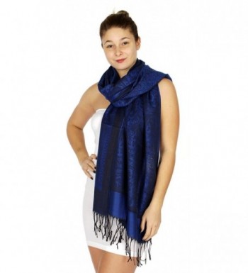 SERENITA Intricate paisley jacquard pashmina