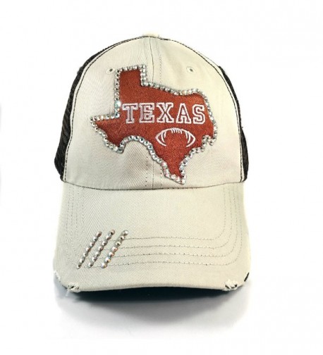 Elivata Texas State Football Womens Fitted Baseball Hat- Orange Trucker- OS - CU12MCRIWJV