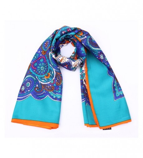 PHG WEAR 22 Colors Graphic Print 100% Charmeuse Silk- Scarf Square- 39*39 Inches - PHG-SC-014A - CG12K86J5ET