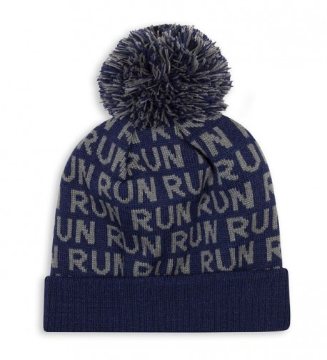 Gone For a Run Pom Pom Beanie Hat For Runners | Running Hats - Run Run Run (Navy) - CW1875HREON