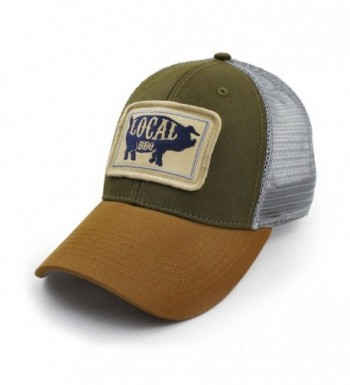 Everyday Trucker Hat- Structured- Local BBQ Pig- Olive - CG12O052OZI