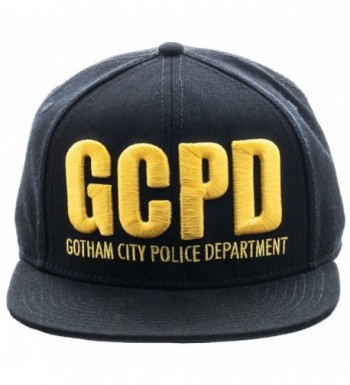 Gotham Batman GCPD Embroidered Logo Flat Brim Baseball Cap Snapback Hat - CG120ZPKBHN