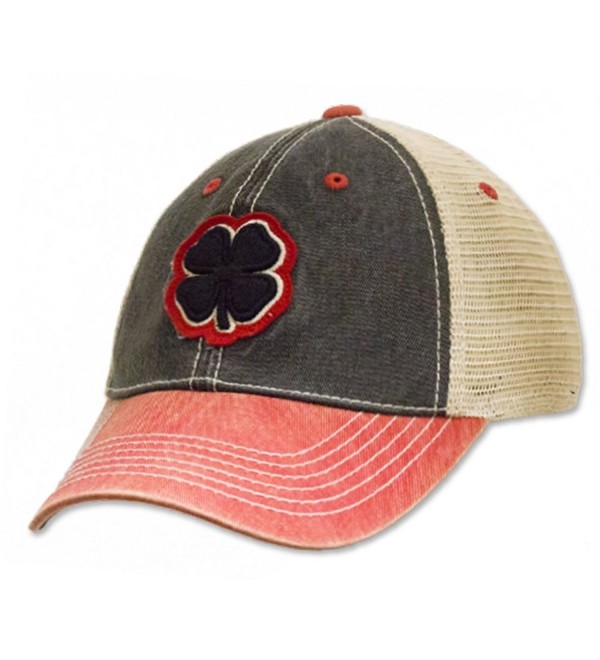Black Clover LIVE LUCKY Two-Tone Vintage Cap - Black/Stone/Red - CC12N5IIGMF