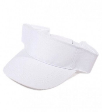 Unisex Summer Adjustable Sun Visor Tennis Golf Hat Outdoor Cap White ...
