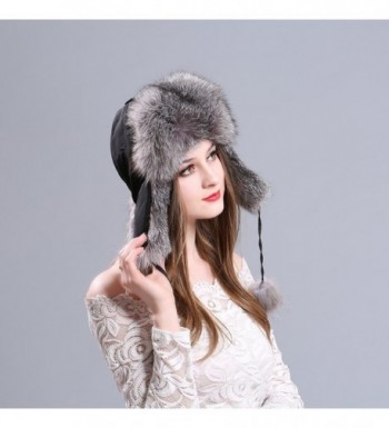 LITHER Trapper Genuine Raccoon Russian in Women's Bomber Hats