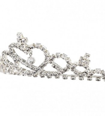 Girls Dress up Princess Tiara Rhinestone Crown Hair Accessories Silver ...