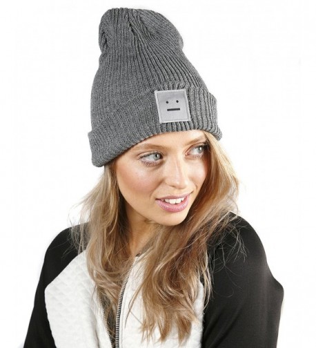 Unisex Beanie Embroidered Smiley Design