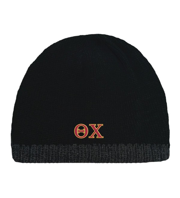 Theta Chi Knit Beanie with Fleece Ear Lining - CU12MNDYWP7