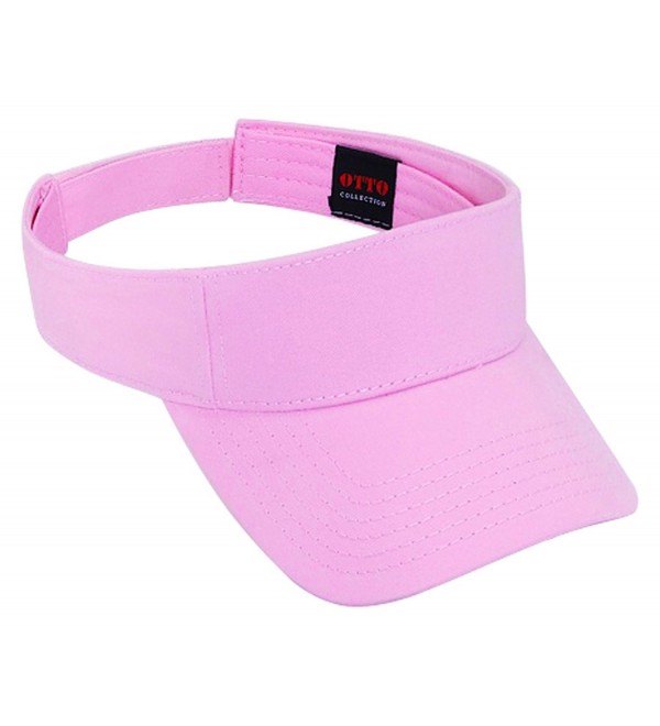 Ultra Soft Superior Brushed Cotton Twill Sun Visors - Pink - C711U5K2L1N