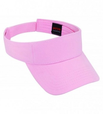 Ultra Soft Superior Brushed Cotton Twill Sun Visors - Pink - C711U5K2L1N