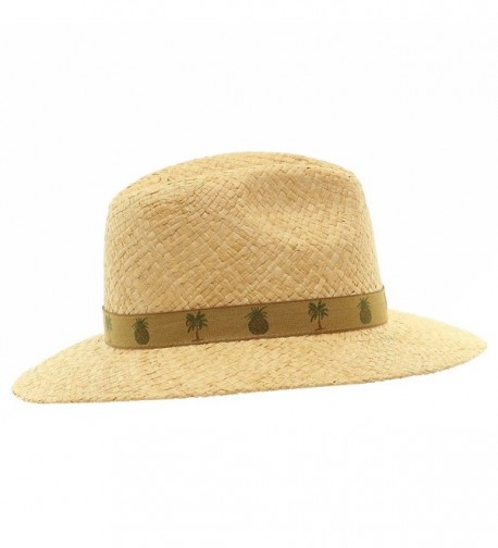 Scala Natural Raffia Pineapple Safari in Men's Fedoras