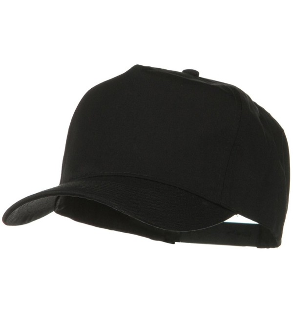 Solid Cotton Twill Pro style Golf Cap - Black - C011918E3AB