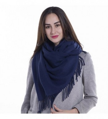 Extra Large Womens Long Cashmere Wool Winter Shawl Wrap- Solid Color 78 ...