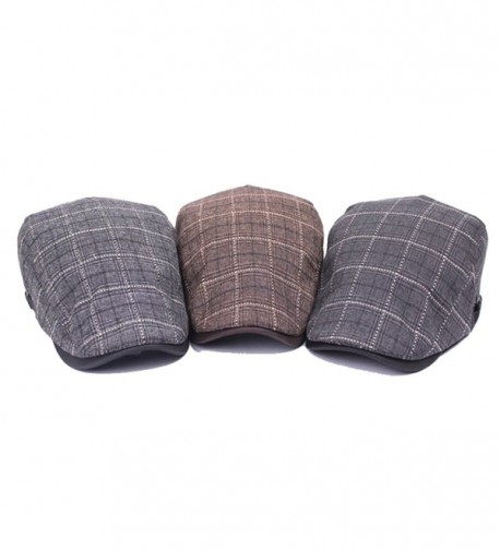 Idopy Cotton Plaid Newsboy Gatsby