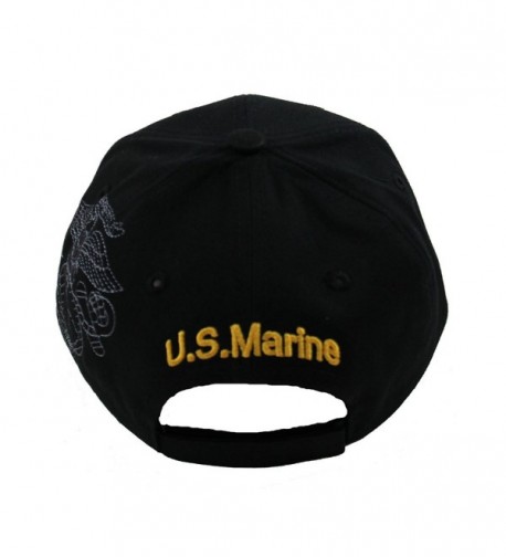 U S Marine Corps Cap BLACK in Men's Baseball Caps