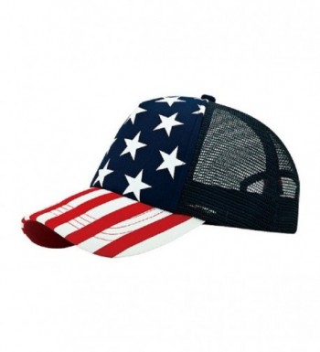 5 Panel Foam Mesh Trucker USA Patriotic Flag Snap Back Baseball Cap - Flag - CN11ATQSG93