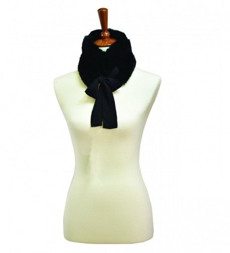 Faux Fur Collar Scarf - Black - C21868YM9I3