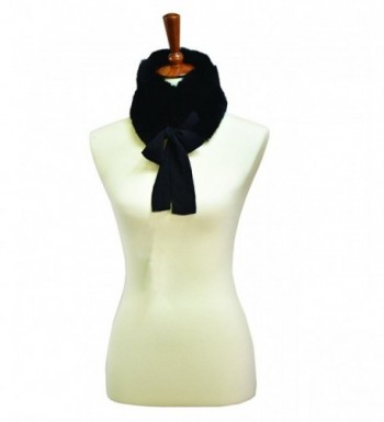 Faux Fur Collar Scarf - Black - C21868YM9I3