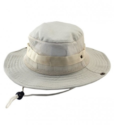 Sawadikaa Outdoor Boonie Hat Summer Sun Protect Caps Fishing Hats Mesh Bucket Hat - D - CM183OA8NTR