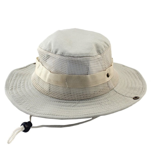 Sawadikaa Outdoor Boonie Hat Summer Sun Protect Caps Fishing Hats Mesh Bucket Hat - D - CM183OA8NTR