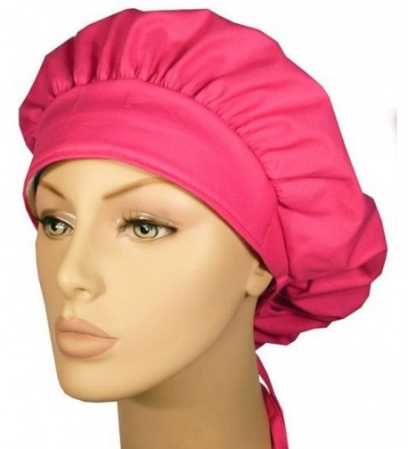 Designer Bouffant Medical Scrub Cap - Flamingo Pink - CW12ELBYF5L