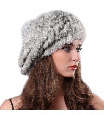 Women Winter Fur Beret Hat in Women's Berets
