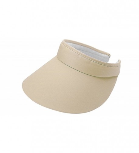 MG Womens Large Peak Twill Clip On Sun Visor - Khaki - CA12J1AK4KV