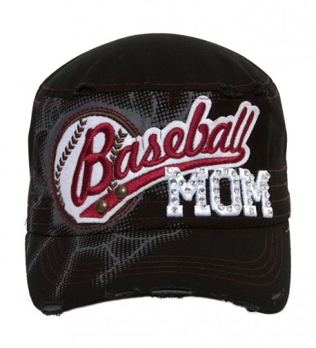 TopHeadwear Sports Mom Distressed Adjustable Cadet Cap - Baseball Mom - CF11MU4USN5