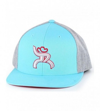 HOOey Men's Turquoise Roughy Hawk Flatbill Baseball Cap - 4002T-Tqrd - Turquoise - CQ129XXB2M1