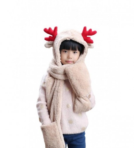 Wicky LS Christmas Accessories- Including Hat and Scarf and Gloves - Childs Style-beige - CZ186NDLYOG