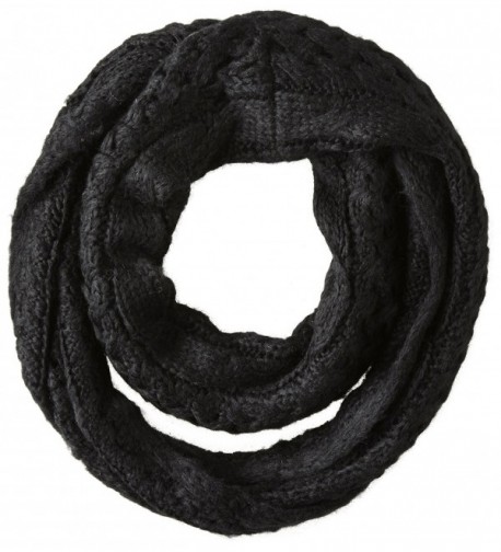 Dearfoams Women's Cable-Knit Infinity Scarf - Black - C011OM157BR