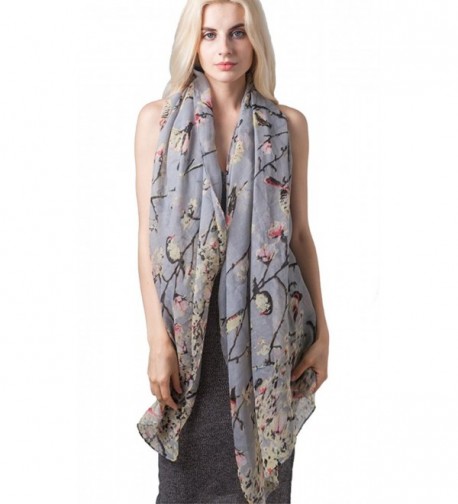 MissShorthair Womens Floral Scarves Butterfly