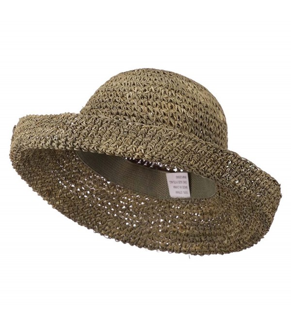 Seagrass Kettle Brim Self Tie Ribbon Hat - Seagrass W32S19C - CJ11D3HD1X7