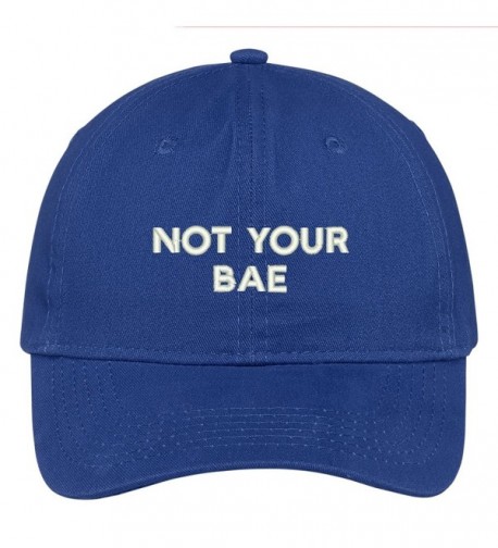 Trendy Apparel Shop Not Your Bae Embroidered Low Profile Adjustable Cap Dad Hat - Royal - CF12O89YZYL
