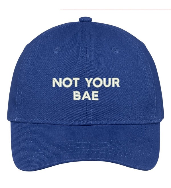 Trendy Apparel Shop Not Your Bae Embroidered Low Profile Adjustable Cap Dad Hat - Royal - CF12O89YZYL